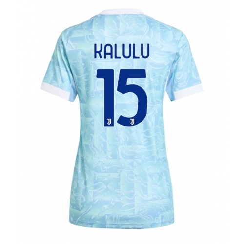 Billige Fotballdrakt Juventus Pierre Kalulu #15 Replika Bortedrakt Dame 2025-26 Kortermet Billige Fotballdrakt Juventus Pierre Kalulu #15 Replika Bortedrakt Dame 2025-26 Kortermet